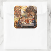 家族感謝祭 スクエアシール (バッグ)