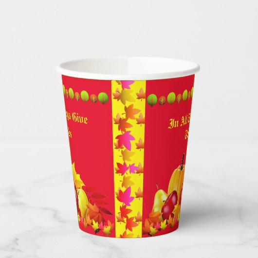 家族感謝祭 紙コップ (左)