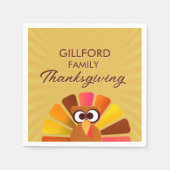 家族感謝紙パーソナライズされたナプキン スタンダードカクテルナプキン (正面)