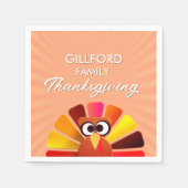 家族感謝紙パーソナライズされたナプキン スタンダードカクテルナプキン (正面)