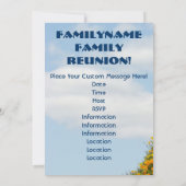 家族懇親会おもしろい!招待状カードイベントパーティー 招待状 (裏面)