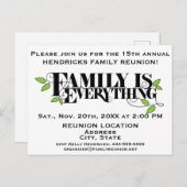 家族懇親会のお知らせはがき ポストカード (正面/裏面)