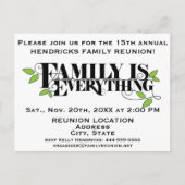 家族懇親会のお知らせはがき ポストカード (正面)