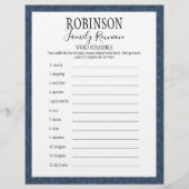 家族懇親会の単語スクランブルゲーム (正面)