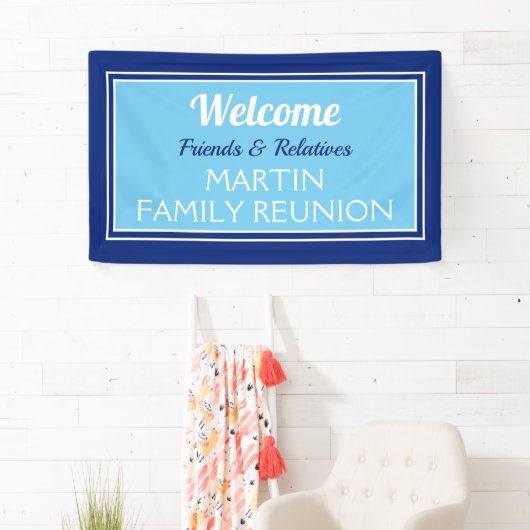 家族懇親会の友人と親戚のバナー 横断幕 (インサイチュ)