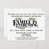 家族懇親会の発表 ポストカード (正面/裏面)