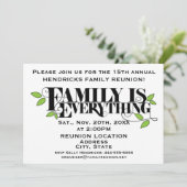 家族懇親会の発表 招待状 (スタンド正面)