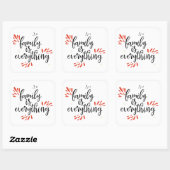 家族懇親会は全てだ スクエアシール (シート)