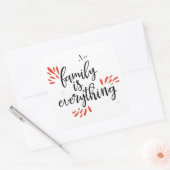 家族懇親会は全てだ スクエアシール (封筒)