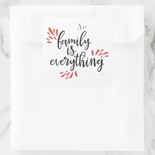 家族懇親会は全てだ スクエアシール (バッグ)