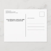 家族懇親会アメリカ国旗の写真愛国的パーティー インビテーションポストカード (裏面)