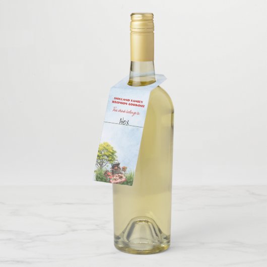 家族懇親会クックアウトザパーク ボトルネックタグ (アングル)