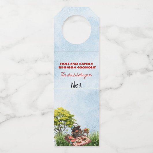 家族懇親会クックアウトザパーク ボトルネックタグ (裏面)