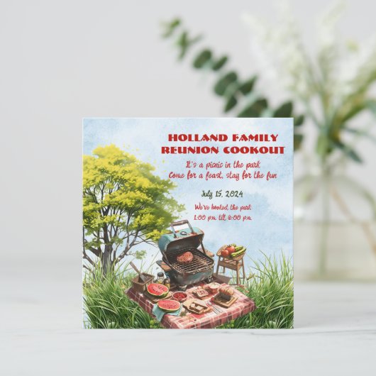 家族懇親会クックアウトザパーク 招待状 (スタンド正面)