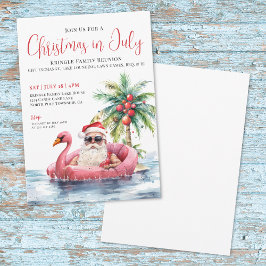 家族懇親会クリスマス7月 招待状