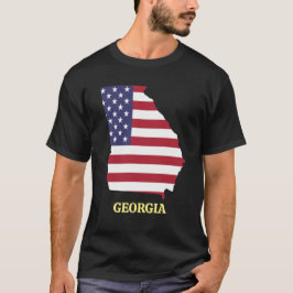 家族懇親会グルジア赤白青アメリカ国旗 Tシャツ