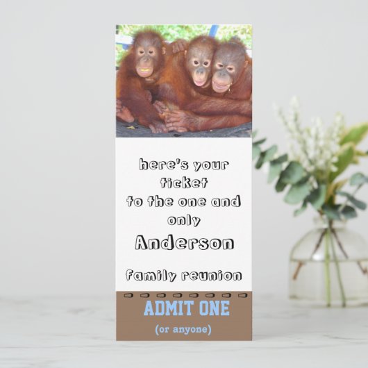 家族懇親会チケットが認める 招待状 (スタンド正面)