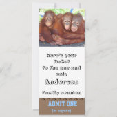 家族懇親会チケットが認める 招待状 (正面)