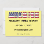 家族懇親会🎉テキサス州州地図USA国旗 招待状 (裏面)