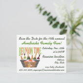 家族懇親会デザイン。 ポストカード (スタンド正面)