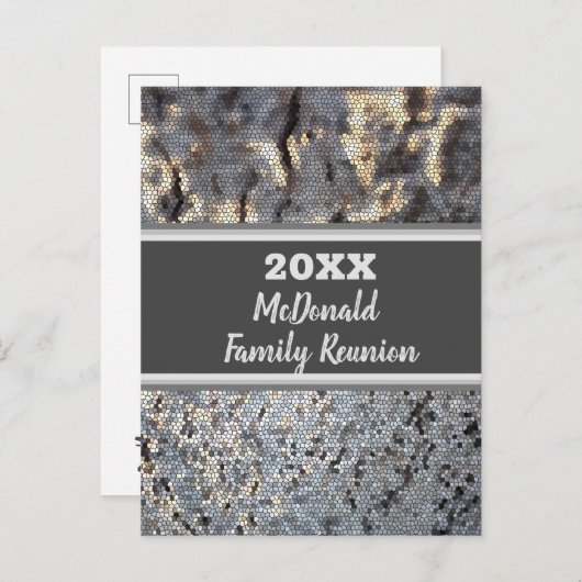 家族懇親会モザイク小さいタイル発表 ポストカード (正面/裏面)