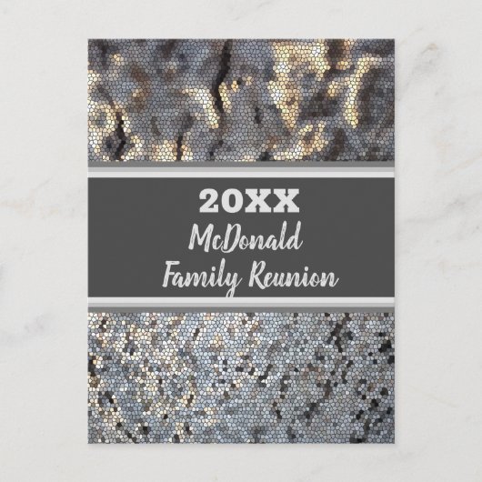 家族懇親会モザイク小さいタイル発表 ポストカード (正面)