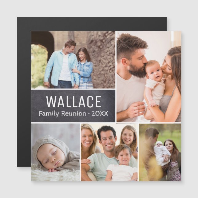 家族懇親会写真の思い出パーソナライズされた (正面/裏面)