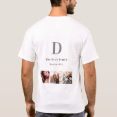 家族懇親会写真コラージモノグラム Tシャツ (裏面)