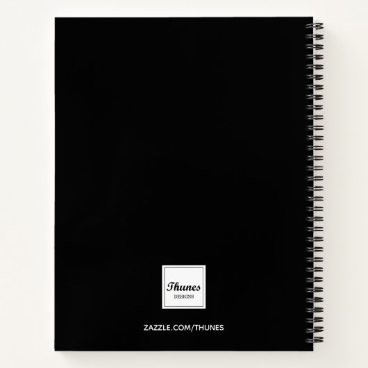 家族懇親会写真白黒モノグラム ノートブック (裏面)