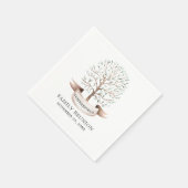 家族懇親会年間Get Together Water Color Tree スタンダードカクテルナプキン (角)