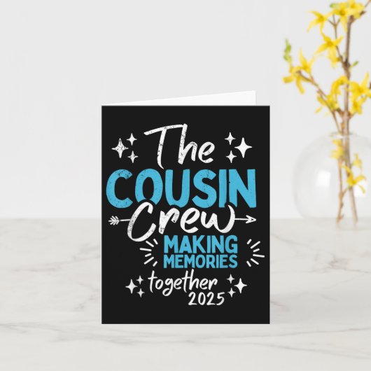 家族懇親会従兄弟クルー2025思い出を作る カード (黄色い花)