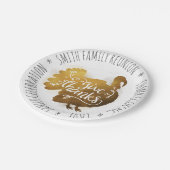 家族懇親会感謝祭お祝い。カスタム. ペーパープレート (アングル)