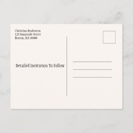 家族懇親会日付秋の葉を保存縁ど 案内ポストカード (裏面)