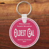 家族懇親会最古のギャル賞 キーホルダー (正面)