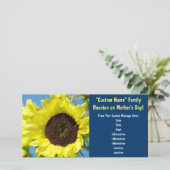 家族懇親会母の日に！イベント招待状 (スタンド正面)