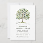 家族懇親会水色の木が一緒に取得 招待状 (正面)