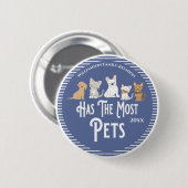 家族懇親会賞はペットの数が最も多い 缶バッジ (正面&裏面)