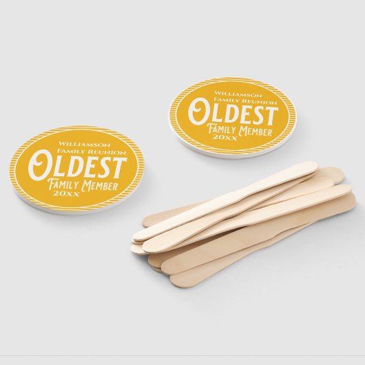 家族懇親会賞最年長の家族 ハンドファン (組立なし)