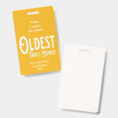 家族懇親会賞最年長の家族 バッジ (表裏)