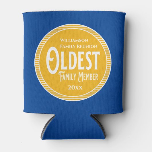 家族懇親会賞最年長の家族 缶クーラー (正面)