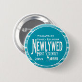 家族懇親会賞結婚した新入賞 缶バッジ (正面&裏面)