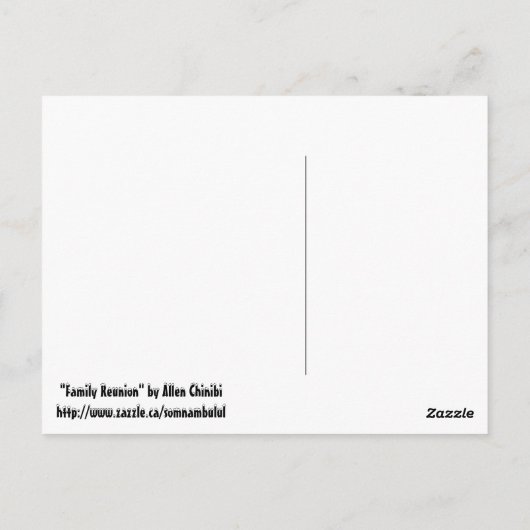 家族懇親会 ポストカード (裏面)