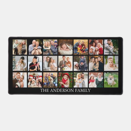 家族数々のの写真のコラージュ – 色を選択 デスクマット (正面)