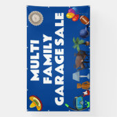 家族数々のガレージ販売バナー 横断幕 (縦)