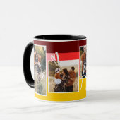 家族数々の写真コラージュハートスクリプトコーヒー マグカップ (正面左)