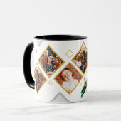 家族数々の写真コラージュハートスクリプトコーヒー マグカップ (正面左)