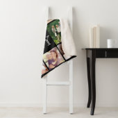 家族数々の写真コラージュパーソナライズされたブラック シェルパブランケット (インサイチュ)