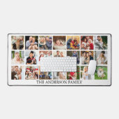 家族数々の写真コラージュ デスクマット (キーボード&マウス)