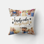 家族数々の写真コラージュCalm Bright クッション (裏面)