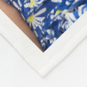 家族数々の写真コラージュCalm Bright フリースブランケット (角)